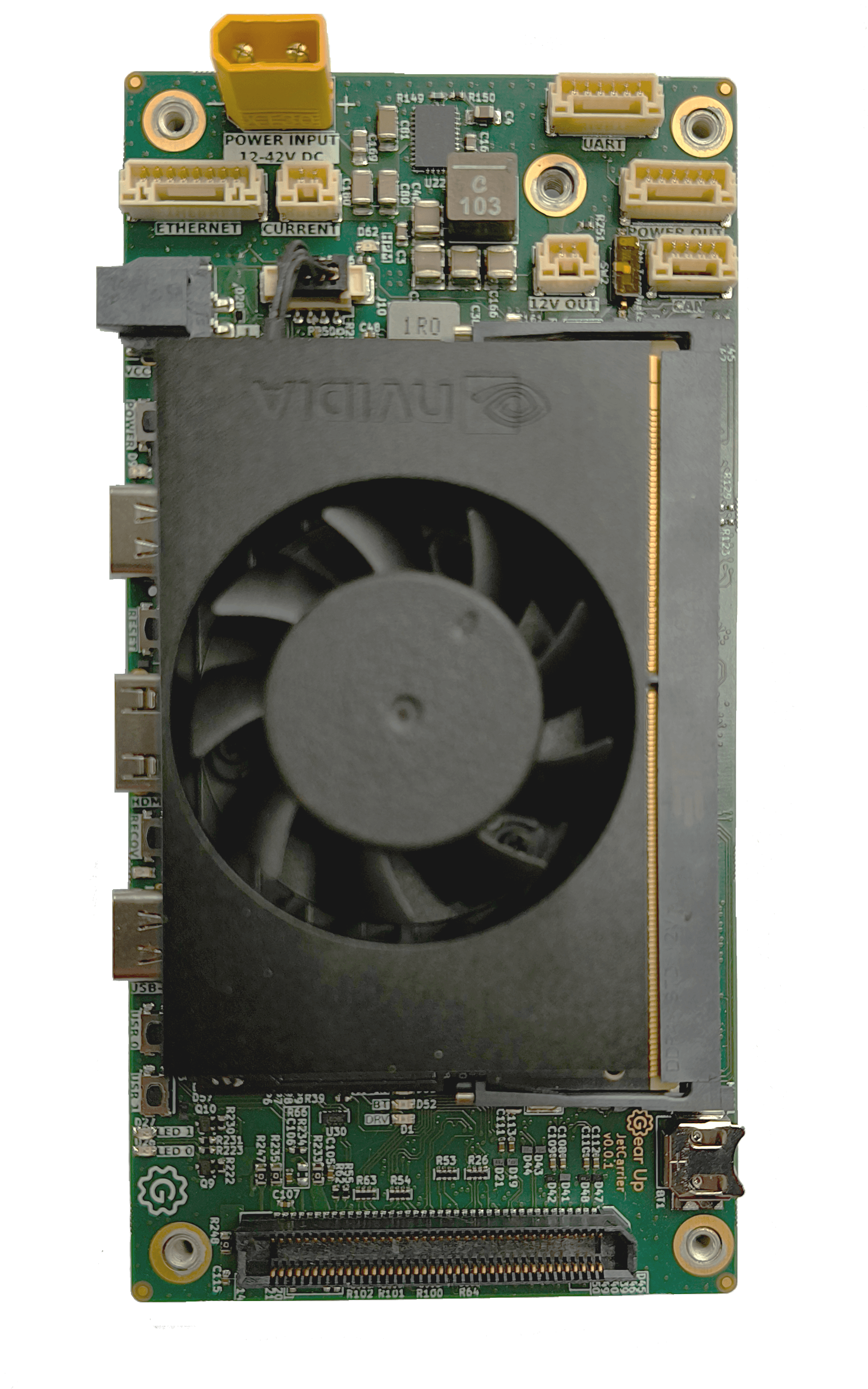 JetCarrierH743 flight controller Perspective View